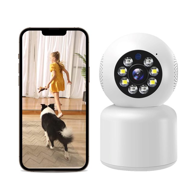 Cámara de seguridad inalámbrica, comunicación bidireccional, cámara WiFi para interiores, 1080P, visión nocturna a todo color, detección de movimiento, compatible con WiFi 2.4G y 5G.