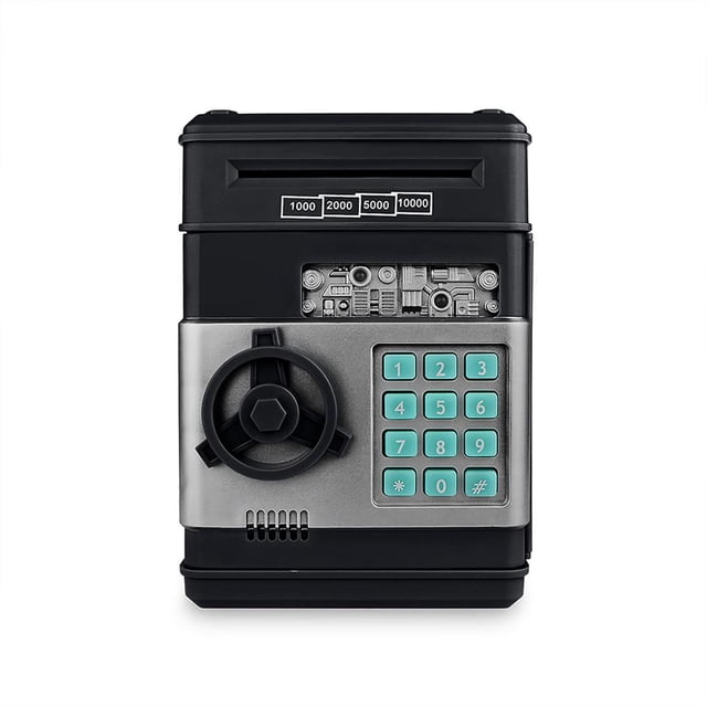Toystoory Caja de ahorro de dinero para billetes de monedas grandes, banco automático, ranura para dinero, contraseña, almacenamiento de teclado Almacenamiento y organización del hogar Numero 3 Toystoory HA024804-03