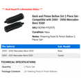 thumbnail image 2 of Rack and Pinion Bellow Set 2 Piece Set - Compatible with 2000 - 2006 Mercedes-Benz S500 2001 2002 2003 2004 2005, 2 of 2