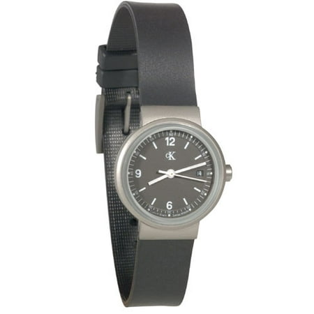Ladies Black Strap with Grey Dial