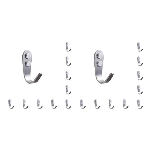 Inteprter Colgador de ropa de acero inoxidable, 10 piezas, sin perforaciones, resistente al desgarro, resistente al agua, gancho de cocina para Type2 NO2