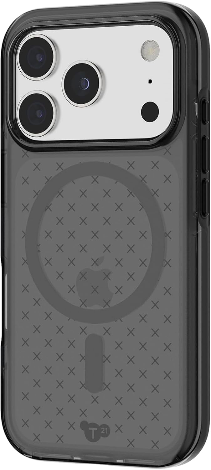 Tech21 EvoCheck Case for iPhone 17 Pro Max  Smokey/Black  Slim Protective Case  Impact Protection  MagSafe Compatible