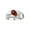 GARNET, variant on Men's Rings 14K White Gold Ring - Timeless Pear Shape Cabochone Gemstone & Diamonds - Tear Drop Cabochon GARNET Rings For Men Size 12
