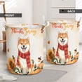 thumbnail image 2 of Happy Thanksgiving Shiba Inu with Turkey Pumpkins Autumn Vibes Foldable Laundry Basket Shibas Dog Lovers Gifts Idea Organizer Storage with Handles - 12018, 2 of 5