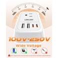thumbnail image 4 of Adaptador de Viaje LENCENT Negro con 4 Salidas CA y 4 Puertos USB para Europa, 4 of 7