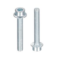 M6x40mm Flanged Socket Head Screws, 10 Pack 8.8 Grade Carbon Steel Flange Bolts