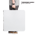 thumbnail image 5 of Magshion 5 Pack 4Ft Folding Card Table, Indoor Outdoor Heavy Duty Fold-In-Half Adjustable Height Table with Carry Handle for Picnic Camping, White, 5 of 10