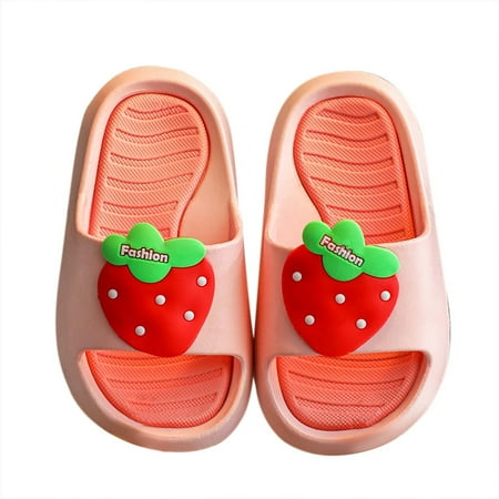 

Binmer Toddlers Little Boys Girls Cute Fruit Slides Sandals Non Slip Beach Pool Shoes
