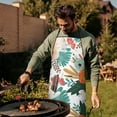 thumbnail image 4 of Pioneer Flower Floral Print Pattern Apron-Garden Aprons for Women with Pockets-Cotton Linen Waterproof Kitchen Cooking Gardening Aprons Adjustable for Kitchen,Cooking,BBQ and Salon 33x27 Inch, 4 of 7