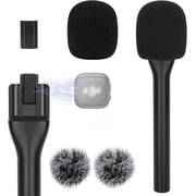 YOUSHARES Handheld Interview Microphone Holder Compatible with DJI Mic 3, Iron Magnetic Slide Rail Mic Air, Universal Lavalier DJI 3 Wireless Microphones