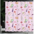 thumbnail image 4 of Ambesonne Colorful Shower Curtain, Flora Fashion Lollipop, 69"Wx70"L, Multicolor, 4 of 5