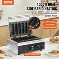thumbnail image 2 of Máquina para hacer gofres VEVOR Commercial de acero inoxidable de 1500 W, 2 of 9