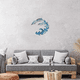 thumbnail image 4 of Decoración de pared de delfín de metal, decoración artística, arte, decoración de acuario oceánico para el hogar-A, 4 of 5