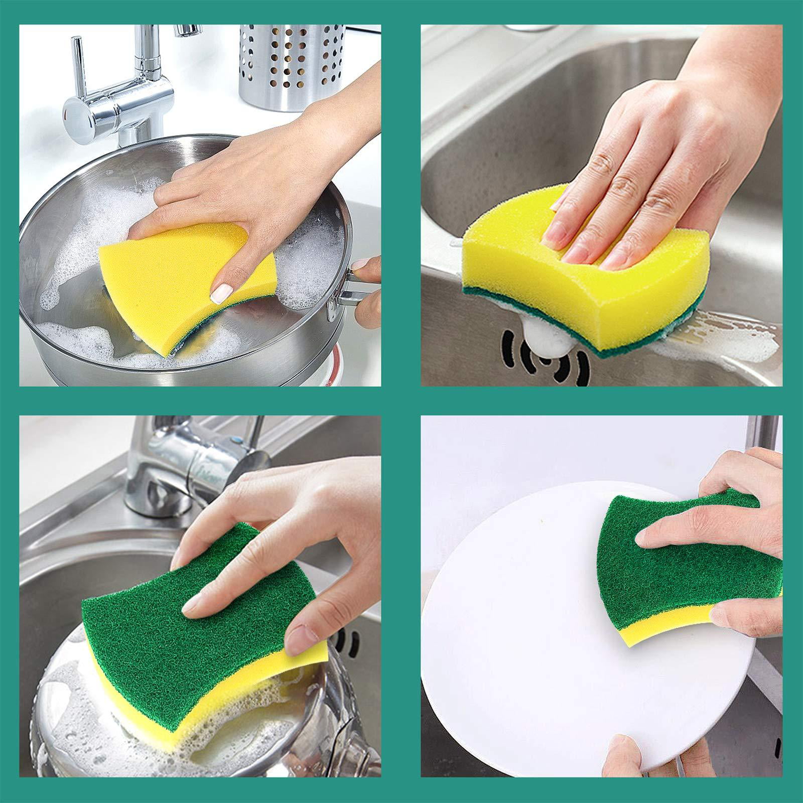 1pc Natural Sponges Non Scratch Scrub Sponge For Kitchen Biodegradable  Plant Based Scrubber Sponges For Cleaning Dishes Odor Free Yellow, 24/7  Customer Service