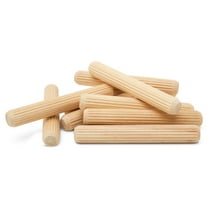 Oversized Wooden Dowel Pins 7/16" x 3", Pack of 50 Fluted Dowel Joints for Woodworking, Furniture and Crafts, by Woodpeckers