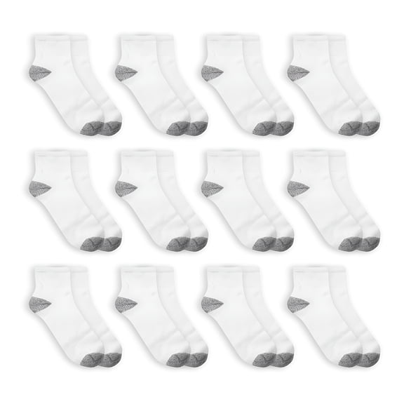 TELOLY Men'S Ankle Socks Mens White Socks 12 Pack