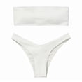 thumbnail image 2 of Sonducket Traje de baño elástico de piezas para mujer, ropa de playa sencilla, ropa de baño de ocio para vacaciones de verano Traje de baño Blanco, 2 of 6