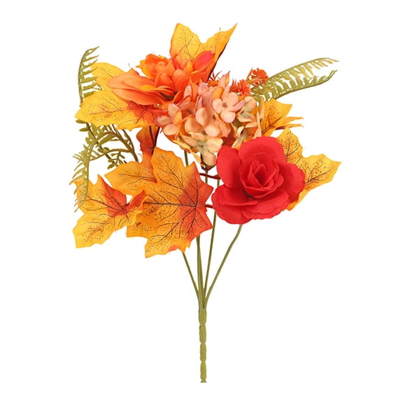 Artificial Fall Flowers, Faux Silk Flower Arrangement, Realistic Flower Bouquet for Home Decor for Fall Wedding Centerpieces And Seasonal Table Decoration