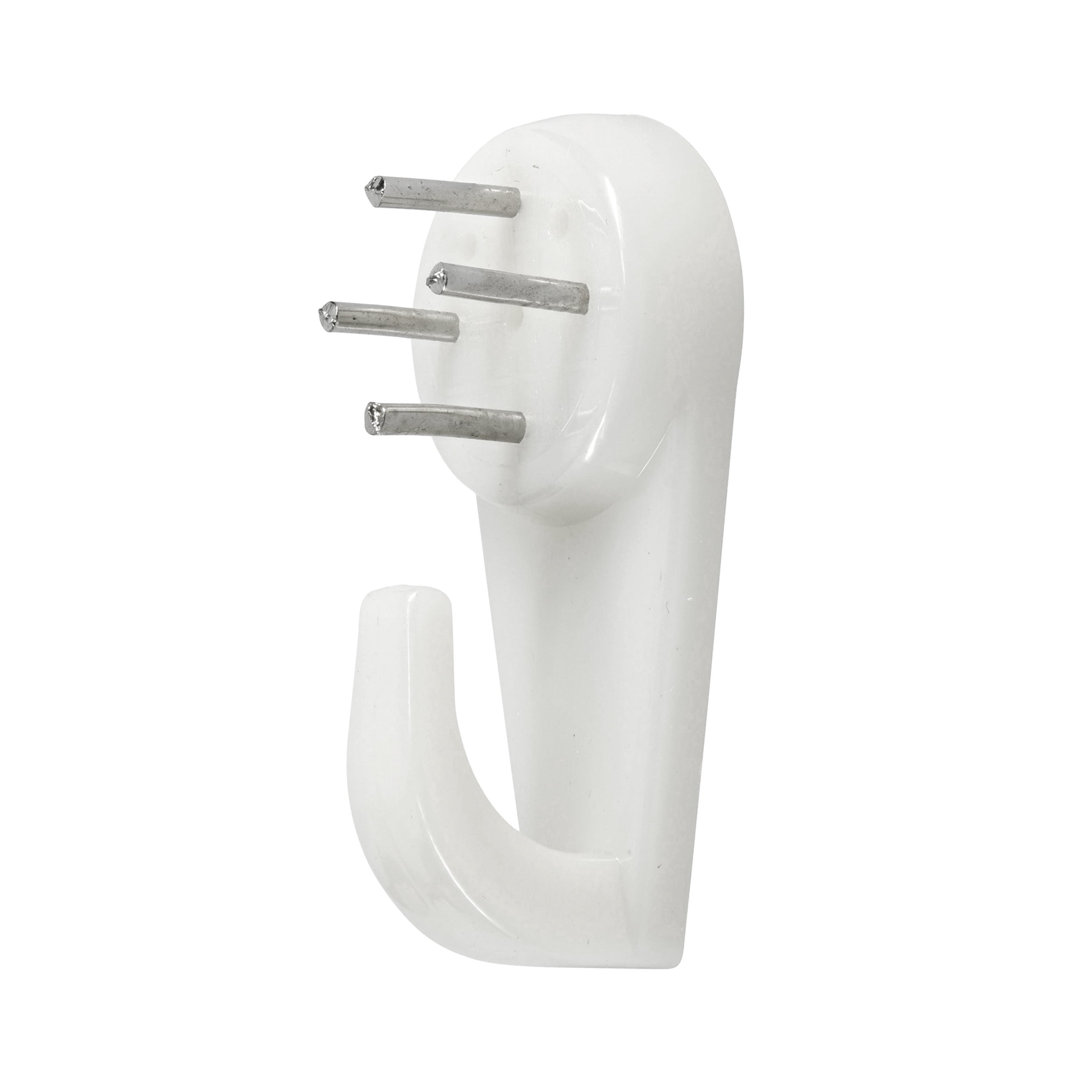 OOK Wall Grip, Hard Wall Hangers, Steel, White, 25LB, 3 Pieces