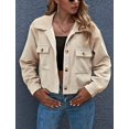 thumbnail image 2 of Chaqueta corta de pana Gihuo Fashion para mujer, 2 of 6