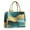 Teal Gold Marble, variant on Large Capacity Tote Bag,Blue Gold Marble Pattern Handbag Fashion Luxury Tote Bag,15.7"x13"x 5.1" Inches,Laptop Compatible