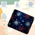 thumbnail image 3 of Snowflakes Printed Square Gaming Mouse Pad, Non-Slip Rubber Bottom Mouse Mat for Office, 8.3x9.8 Inch, 3 of 6