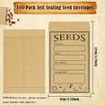 thumbnail image 3 of 50 Pack Seed Storage Envelopes - Reusable Self-Sealing Kraft Paper Seeds, Floral & Garden Organizer for Seed Storage, Christmas Gift Idea, Seed Dispenser for Garden, Sturdy Construction, 3 of 6