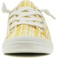 thumbnail image 4 of Soda Flat Women Shoes Linen Canvas Slip On Sneakers Lace Up Style Loafers Zig-S Yellow Mustard Plaid 10, 4 of 5