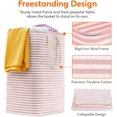 thumbnail image 2 of Dirty Laundry Basket 72L Pink, 40x30x60cm Foldable Waterproof Fabric with Large Capacity, 2 of 5
