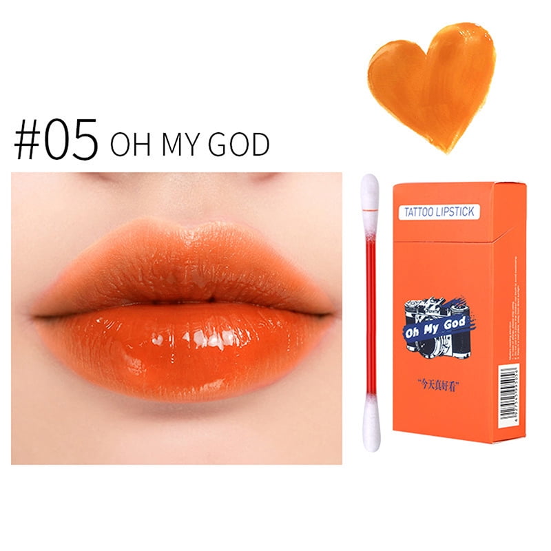 Mmucco 20Pcs/Box Tattoo Lipstick Cotton Swab Lip Tint Matte Liquid