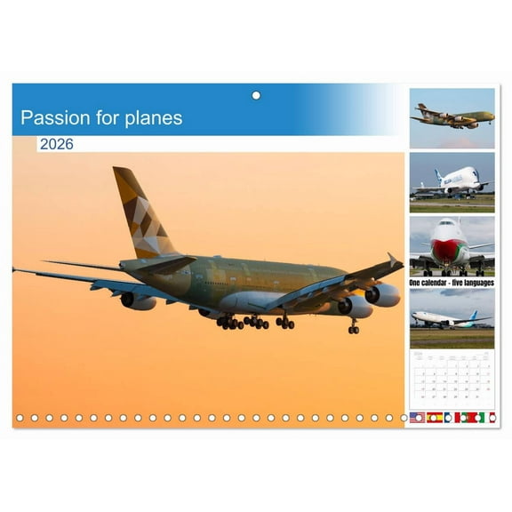 Passion for planes (Monthly Wall Calendar 2026 11.7 x 16.5 (open)), CALVENDO 14 Month Calendar