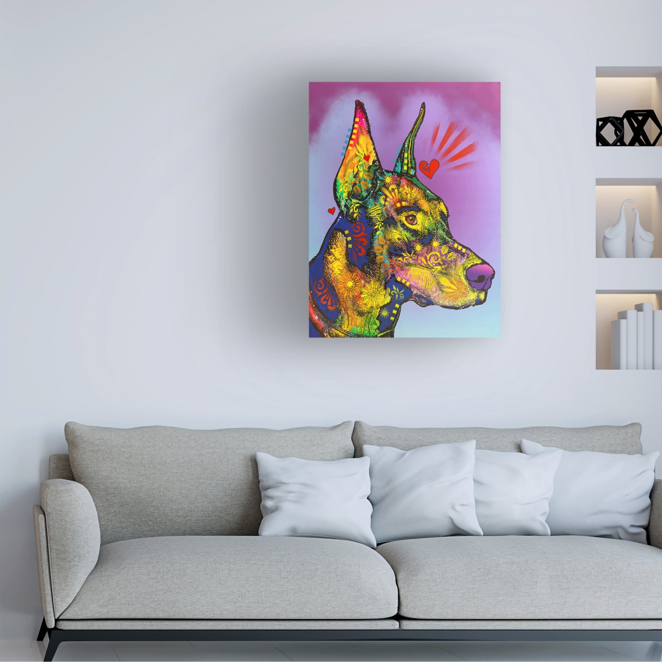 Canvas Wall Art - Dean Russo- Exclusive 'At A Glance' Wall Art for Living Room, Bedroom, or Office Décor by Trademark Fine Art - 18 x 24 Inches