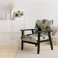 thumbnail image 2 of Designart "Abstracted Perspectives in Yellow and Green II" Yellow Abstract Upholstered Accent Chair - Modern Arm Chair For Living Room, 2 of 7