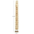 thumbnail image 3 of 7" x 60" Brown Teak Wood Handmade Tall Floor Cutout Post Abstract Sculpture with Live Edge Base, by DecMode, 3 of 9