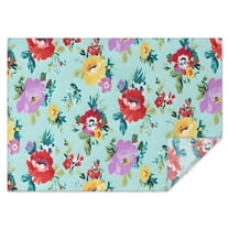 Pioneer Flower Floral Print Pattern Rectangle Tablecloth 60"x84",Waterproof Polyester Rectangle Table Cloth, Wipeable Spillproof Polyester Tablecloth for Dining, Camping, Indoor and Outdoor