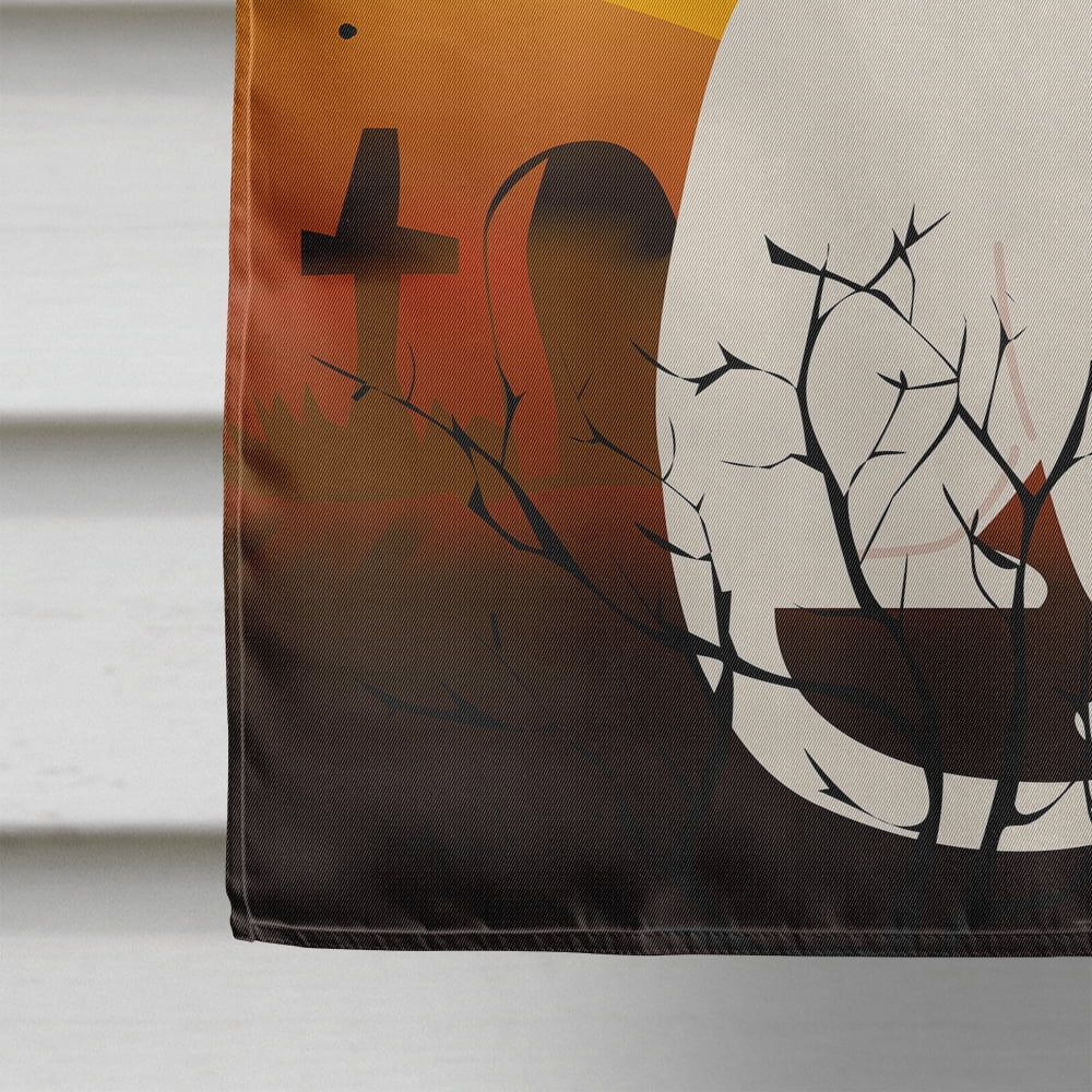 Carolines Treasures BB4445CHF Halloween Foreign White Cat Flag Canvas House Size  Large multicolor