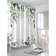 thumbnail image 3 of Green Eucalyptus Leaf Shower Curtain, Country Plant Farm Waterproof Shower Curtain Set with 12 Hooks Lightweight Washable Fabric Shower Curtains for Bathroom 72x78 Inches, 3 of 6