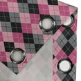 thumbnail image 5 of Ambesonne Pink Grey Grommet Curtain, Diamonds and Lozenges, 50" x 54", Pale Pink Black Grey, 5 of 6