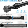 thumbnail image 2 of XIBUFE 2026 New 2 Pcs Small Spring Tension Curtain Rod 16 to 28",Tension Rods No Drill for Window Cupboard Closet,For Closet,Doorway,White Black, 2 of 4