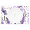 thumbnail image 2 of Flowers Lavender 4 PCs Placemats Set Linen Non-Slip Table Mat Rectangular Washable for Dining Kitchen Party 12"x18", 2 of 8