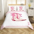 thumbnail image 1 of Erosebridal Kawaii Cowgirl Comforter Cover King, Girly Boots Bedding King Size, Western Cactus Decor, Reversible 3pcs（No Comforter）, 1 of 7