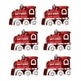 thumbnail image 2 of Christmas Table Decor 6pcs Christmas Ornaments Locomotive Shaped Christmas Tree Decoration Pendant Hand-painted Arts And Crafts For Christmas Tree Home Party Supplies Indoor And Outdoor, 2 of 5
