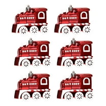 Christmas Table Decor 6pcs Christmas Ornaments Locomotive Shaped Christmas Tree Decoration Pendant Hand-painted Arts And Crafts For Christmas Tree Home Party Supplies Indoor And Outdoor