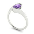 thumbnail image 2 of Solitaire Engagement Ring for Women - 1ct Simulated Alexandrite in 14K White Gold Promise Ring, 2 of 6