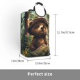 thumbnail image 3 of KLL Jungle Hat Bear Laundry Hamper,Large Canvas Fabric Lightweight Storage Basket Toy Organizer Dirty Clothes Collapsible Waterproof, 3 of 6