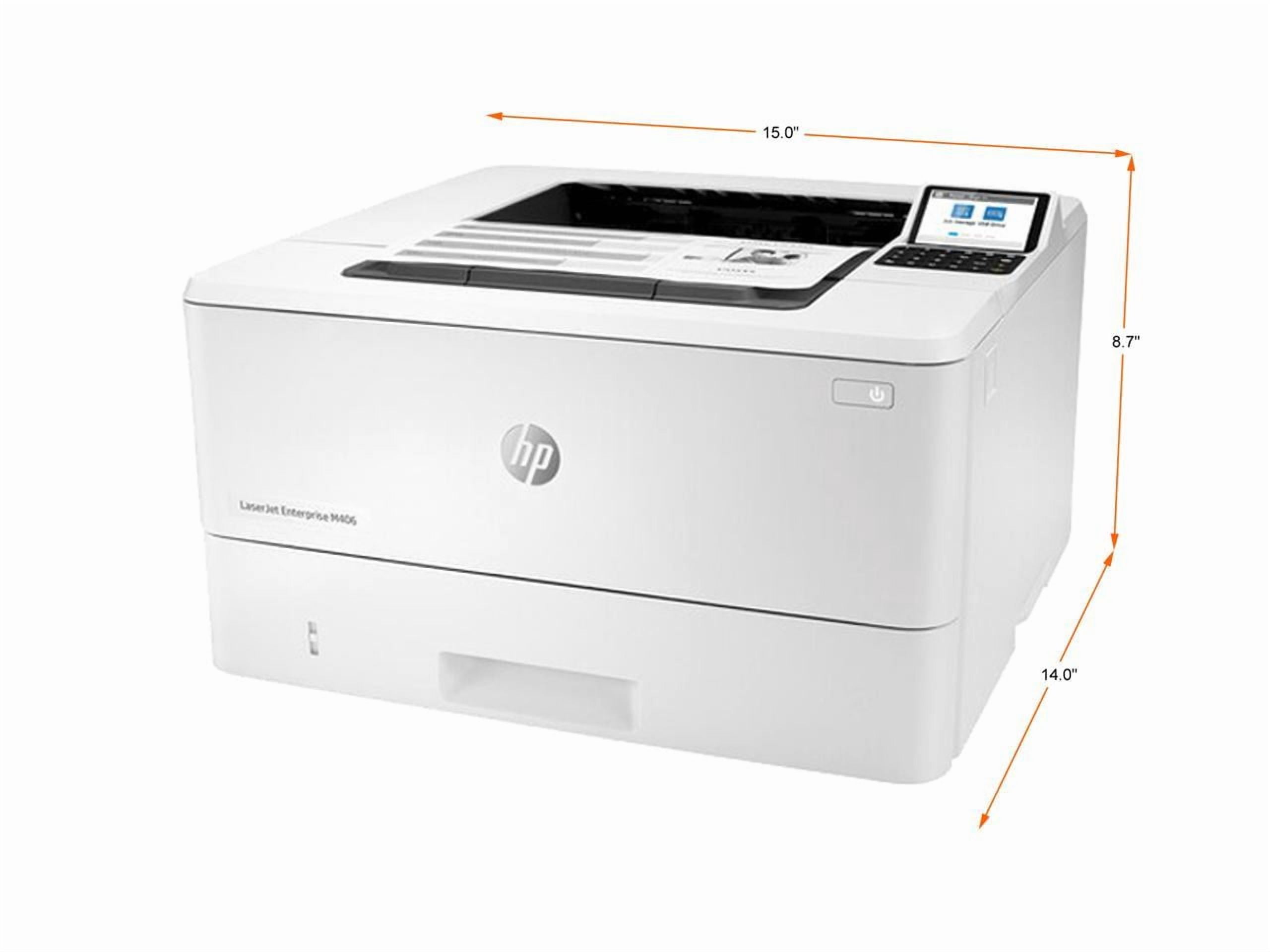 HP LaserJet Enterprise M406dn Monochrome Laser Printer TAA (3PZ15A#201)