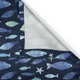 thumbnail image 5 of Ambesonne Fishes Grommet Curtain, Aquarium Silhouettes, 50" x 72", Navy Blue Seafoam, 5 of 6