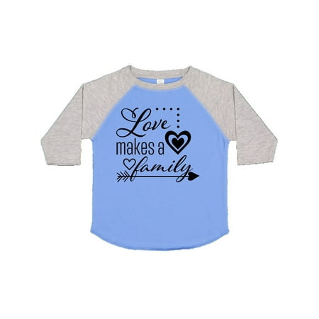 

Inktastic Love Makes a Family- hearts and arrow Gift Toddler Boy or Toddler Girl T-Shirt