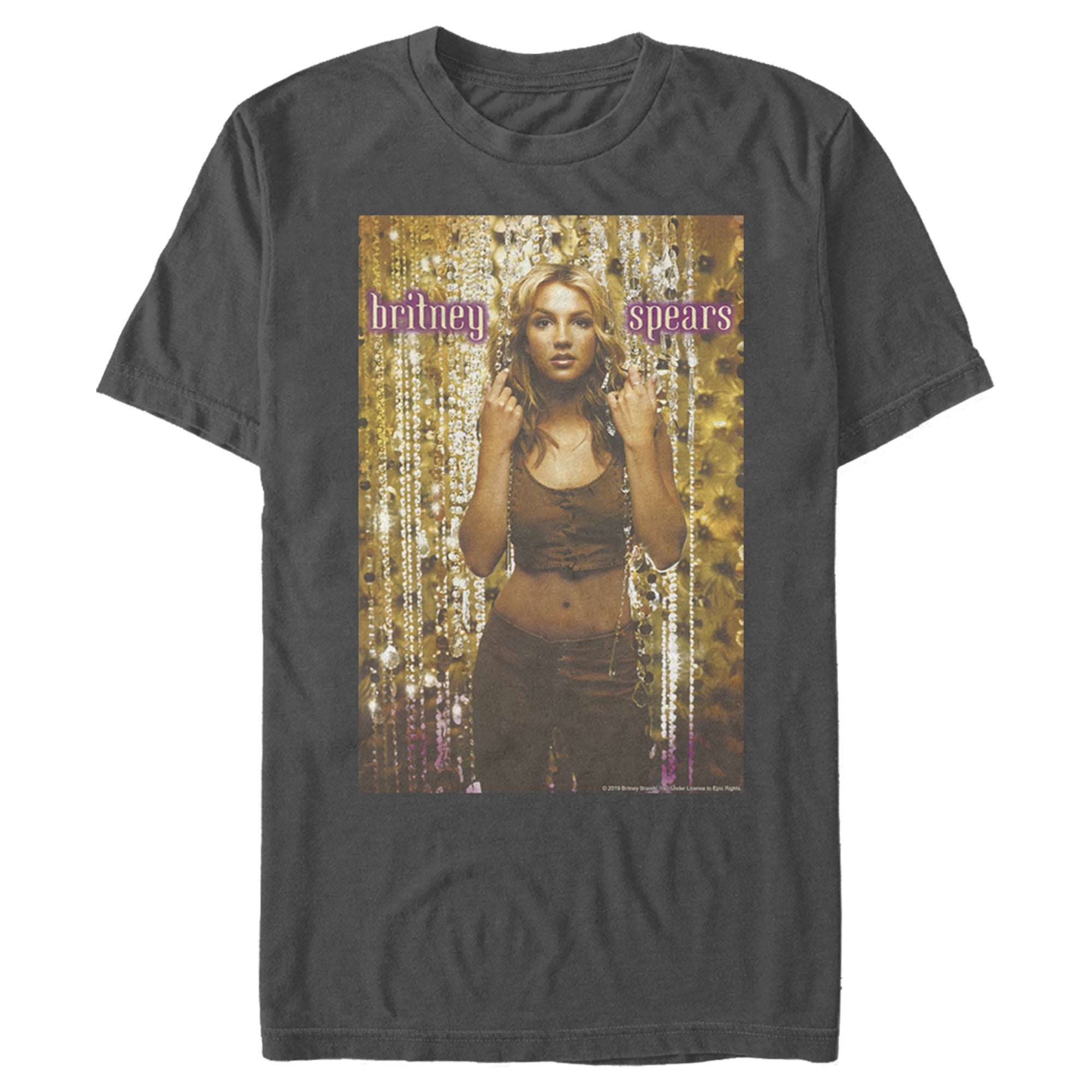 Men s Britney Spears Oops I Did It Again Album Cover T Shirt Charcoal 2X Large Walmart