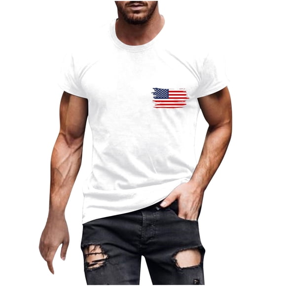 Into the Am Shirts men Casual Round Neck Popular 3D Digital Flag Printing Pullover Fitness Sports Shorts Sleeves T Shirt Blouse
